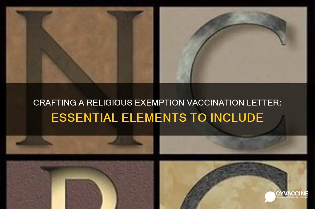 what to put in my religious exemption vaccination letter