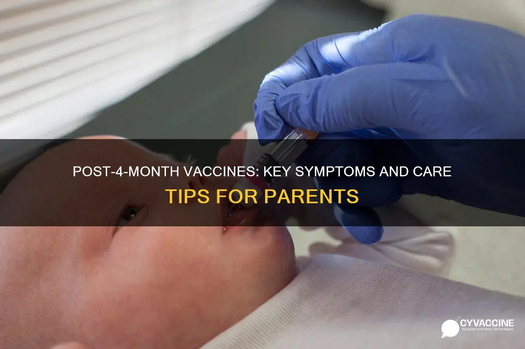 what to watch for after 4 month vaccines