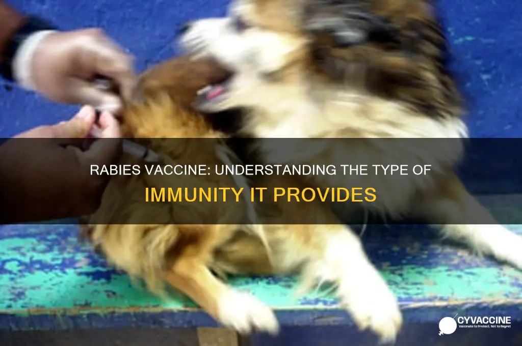 what type of immunity is a rabies vaccine