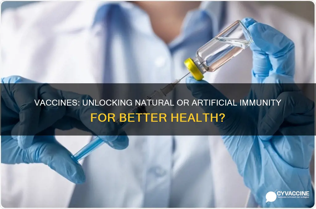 what type of immunity is a vaccine natural or artificial