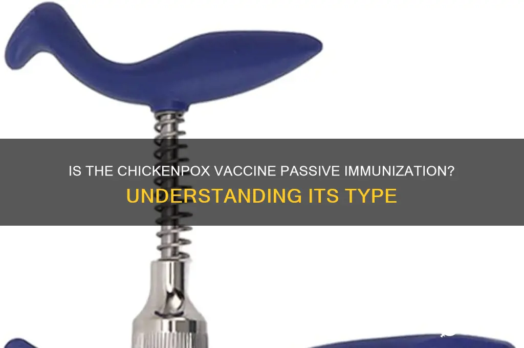 what type of immunization is the chickenpox vaccine passive