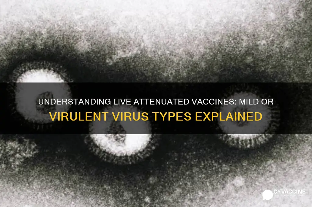 what type of vaccine contains mild or virulent virus