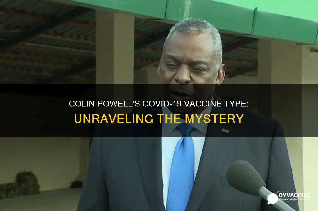 what type of vaccine did colin powell have