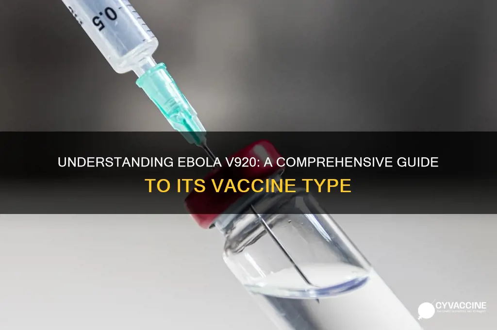 what type of vaccine is the ebola v920