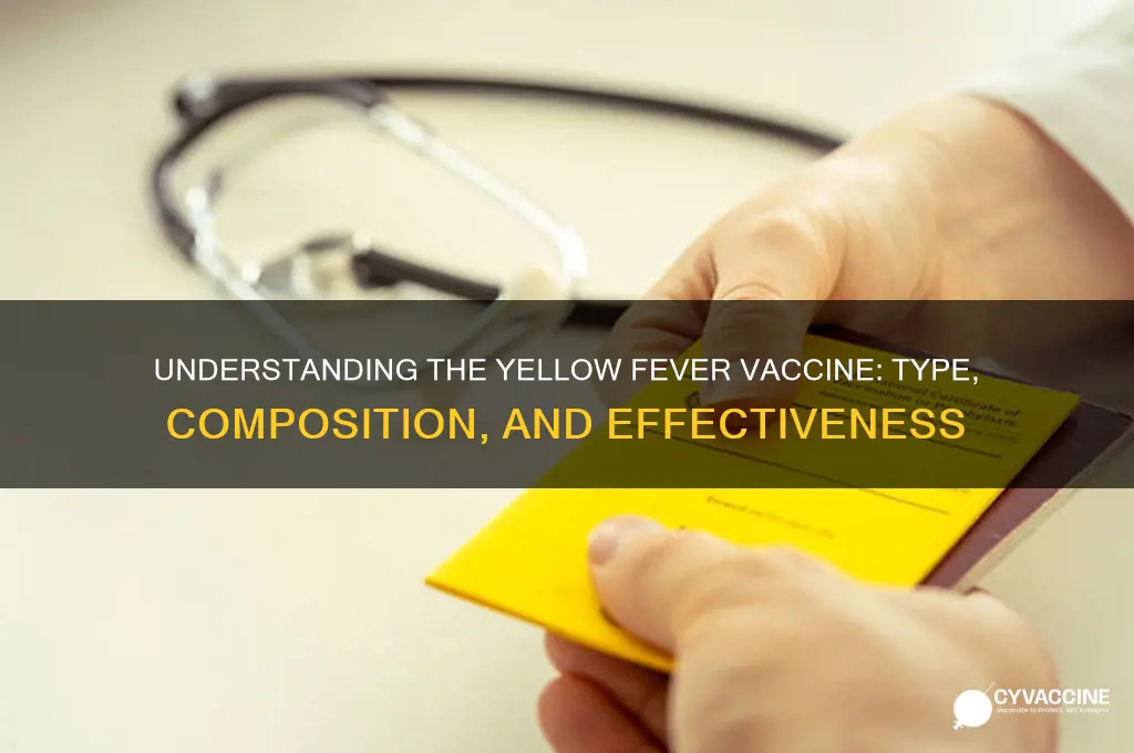 what type of vaccine is the yellow fever vaccine