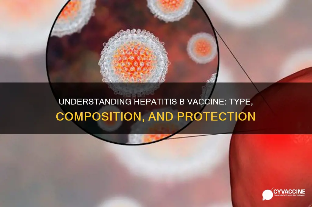 what type of vccine is hepatitis b vaccine