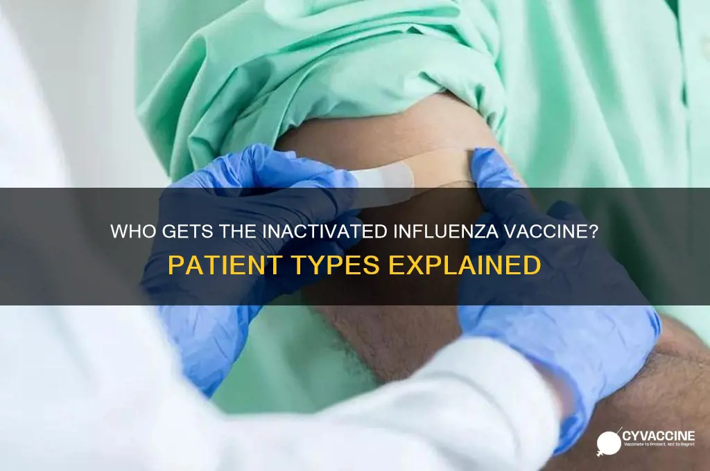 what types of patient receive inactivated influenza vaccine