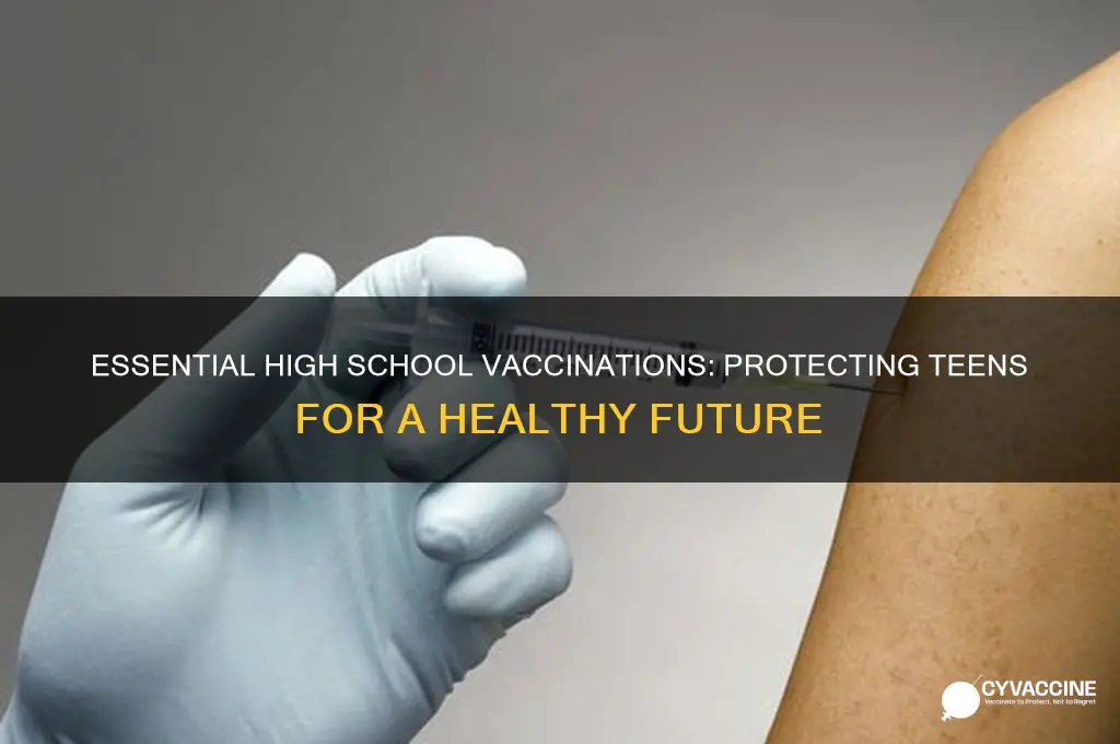 what vaccinations do you have in high school