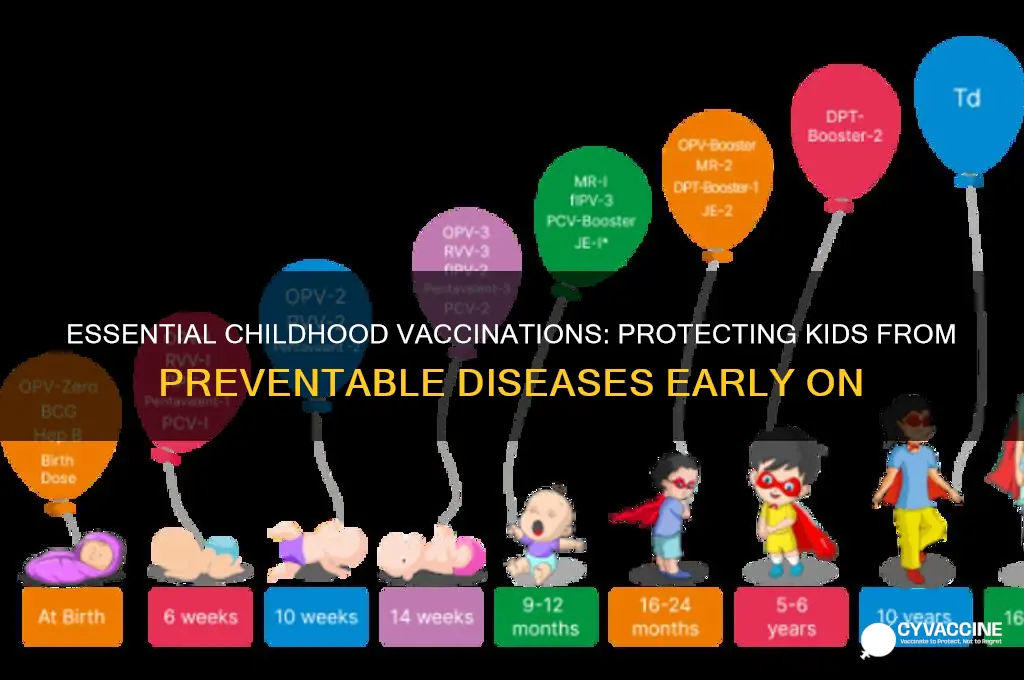 what vaccinations do you receive as a child