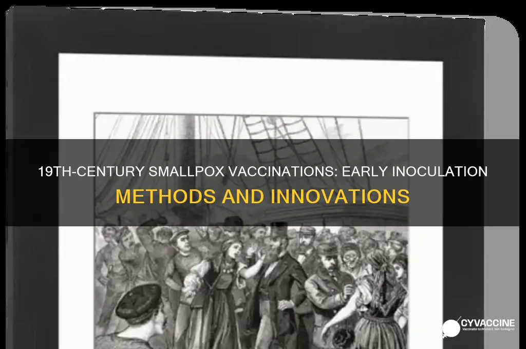 what vaccinations were available for smallpox in the 19th century
