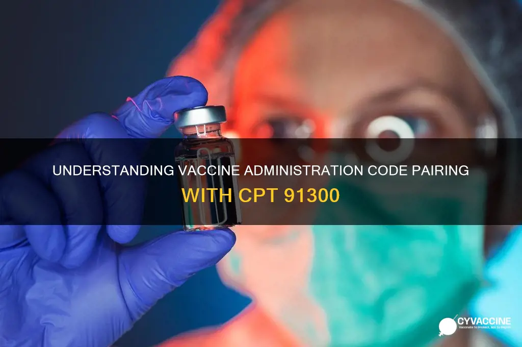 what vaccine administration code is reported with 91300