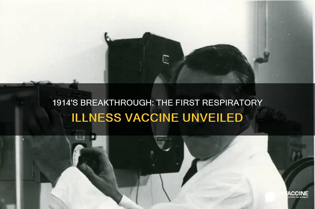 what vaccine came out in 1914 for respiratory illness