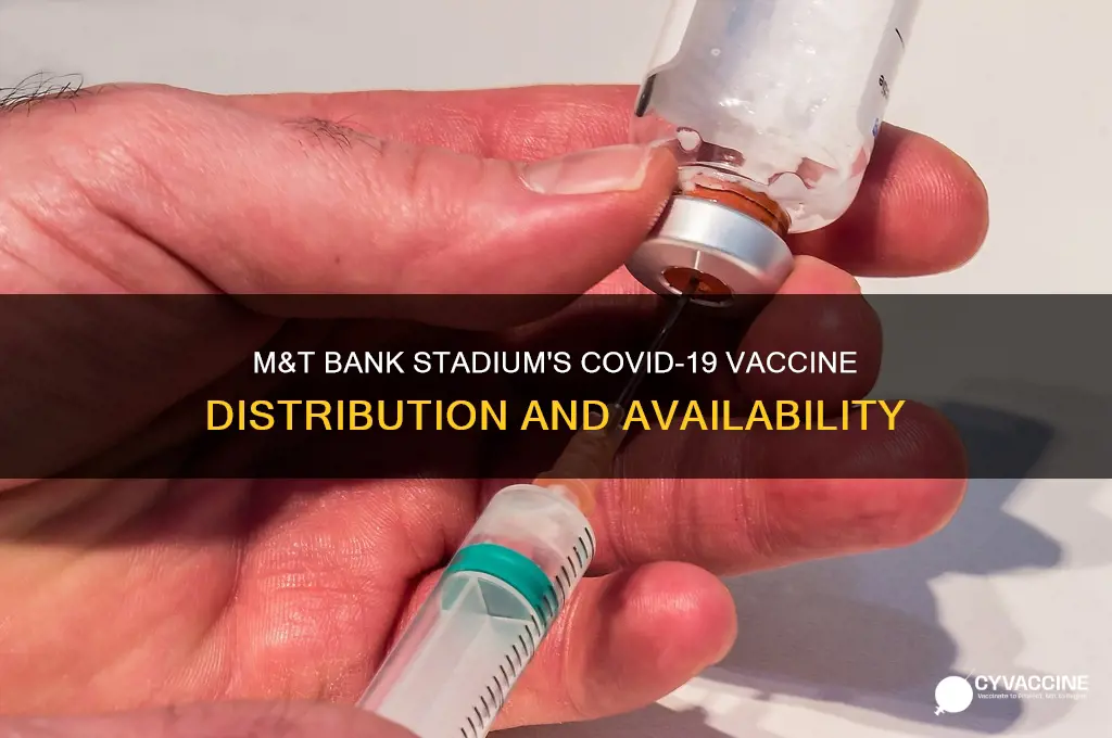 what vaccine does m&t bank stadium have