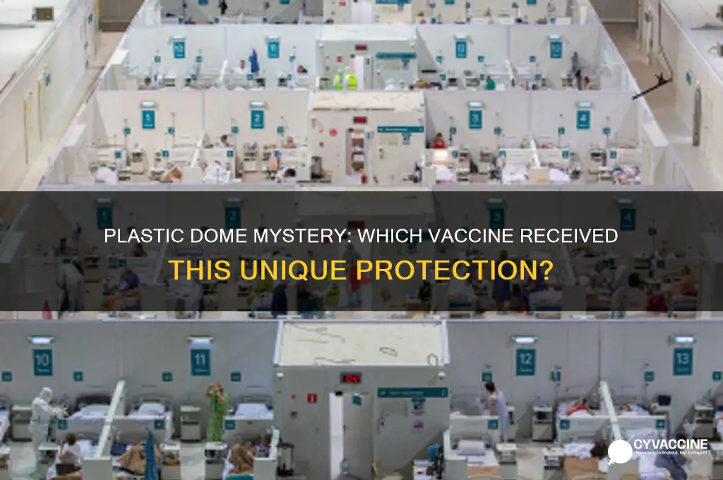 what vaccine got covered by a plastic dome