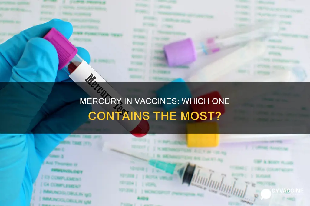 what vaccine has a lot of mercury in it
