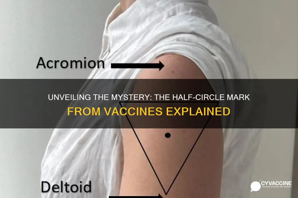 what vaccine is a half circle on your arm