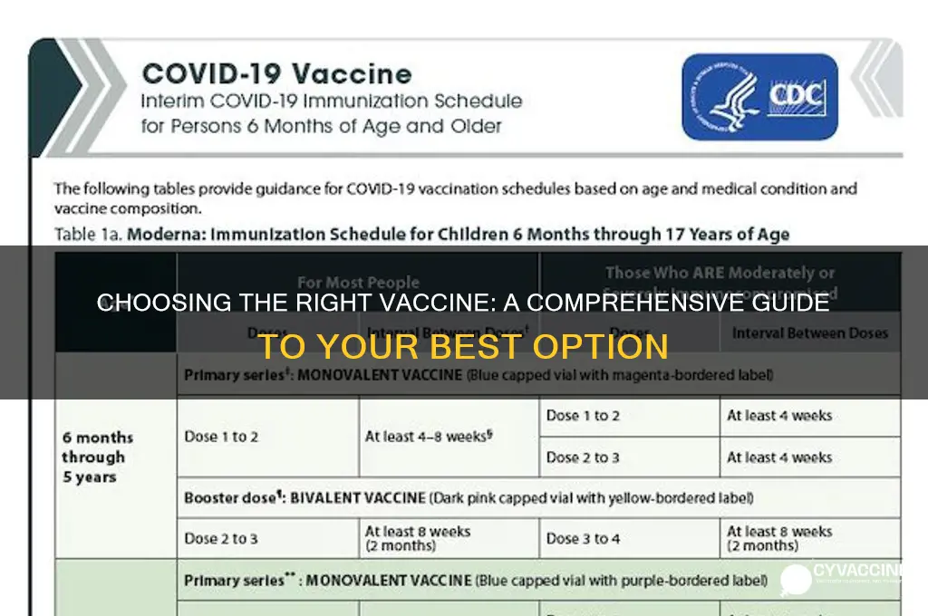 what vaccine is the best one to have