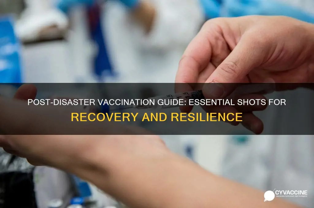 what vaccine should you administered after a natural disaster
