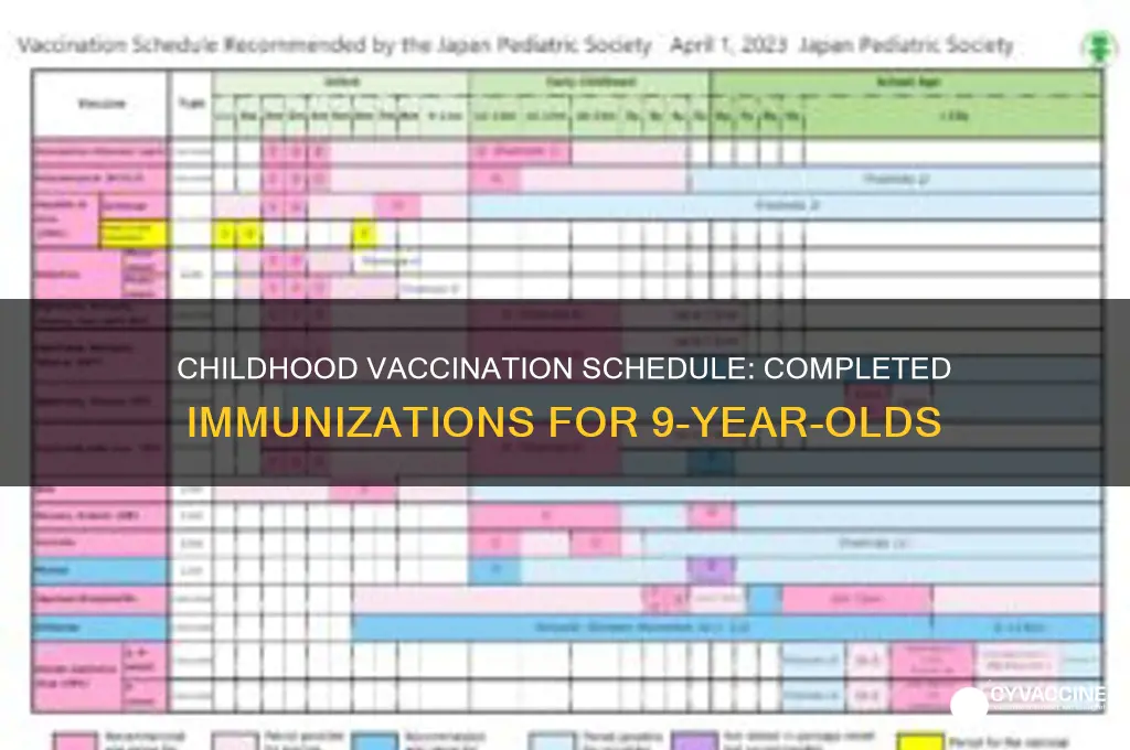 what vaccines are completed when a child in 9