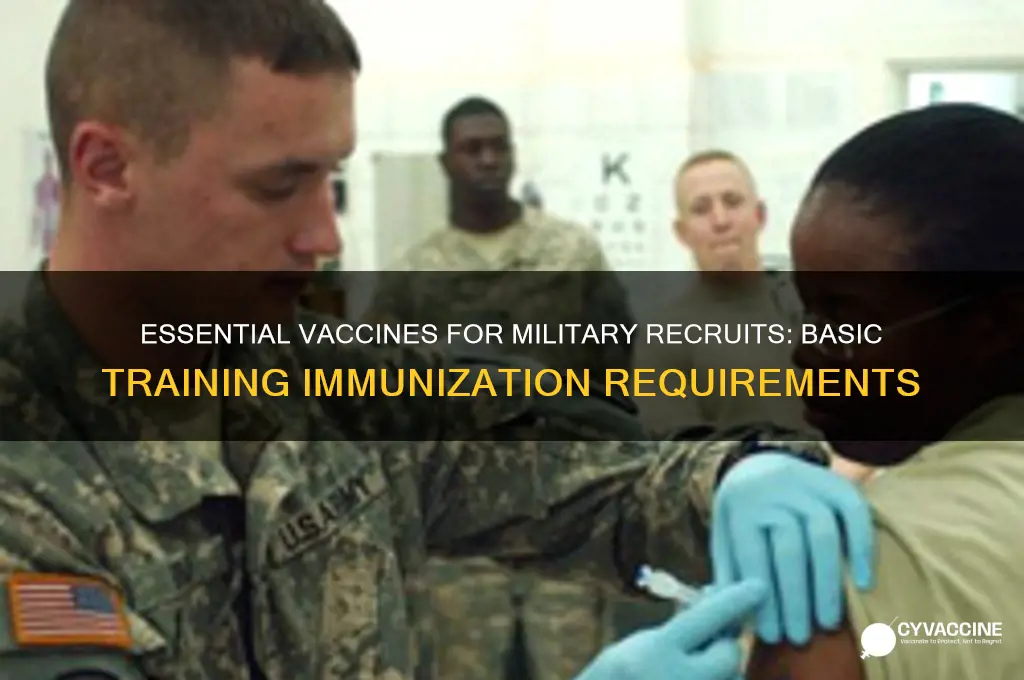 what vaccines are issued ot militray members basic training
