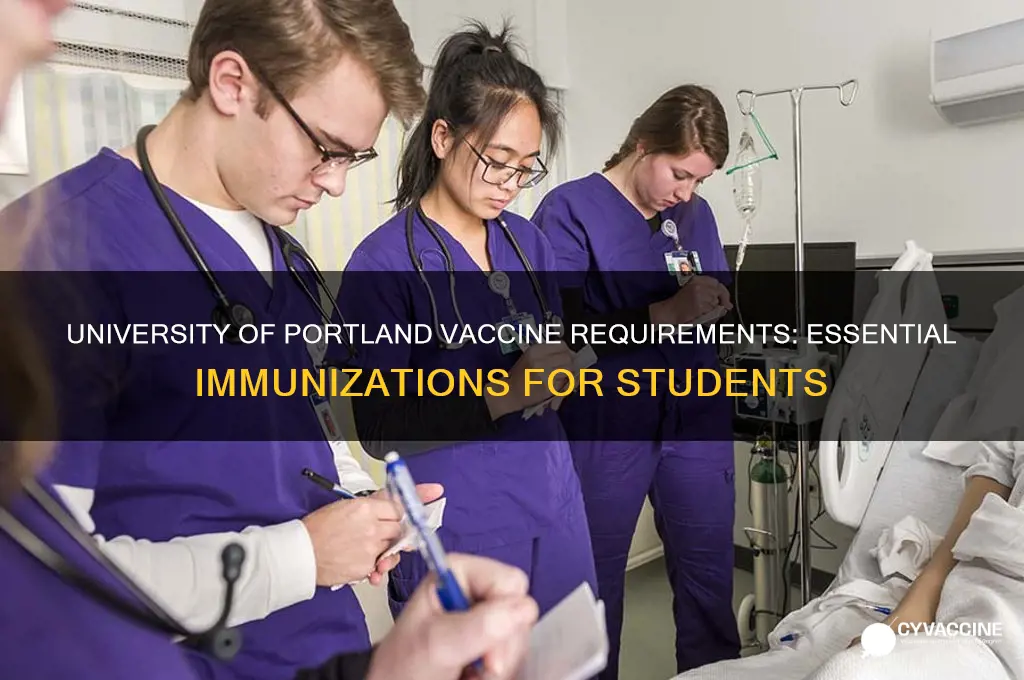 what vaccines are mandatory for university of portland
