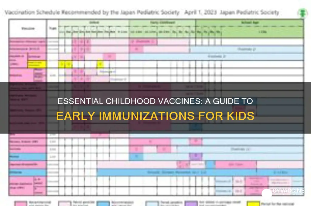 what vaccines do you receive as a child