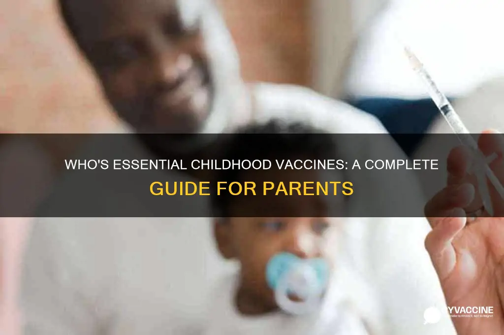 what vaccines does who recommend for all children