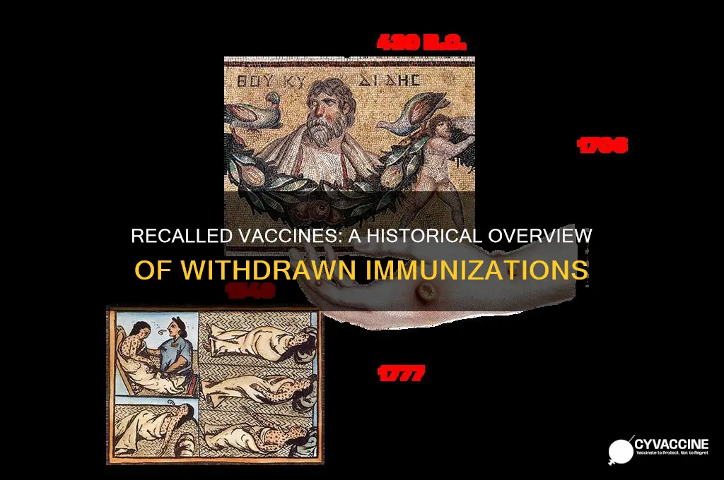 what vaccines have been recalled in the past