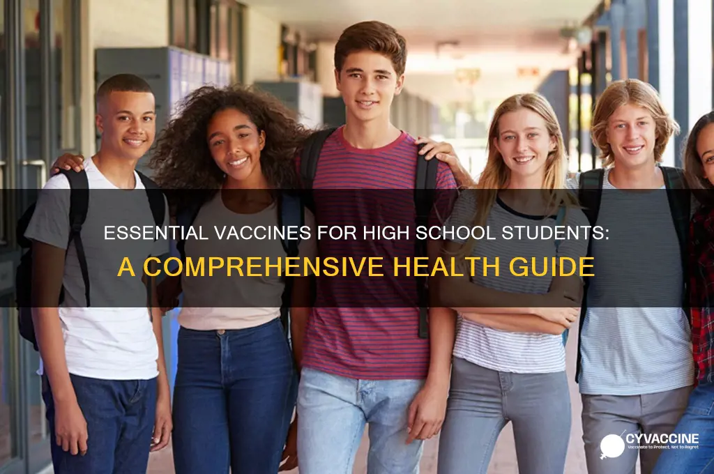 what vaccines must a high school student have