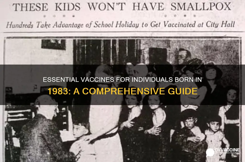 what vaccines should a person born in 1983 have gotten