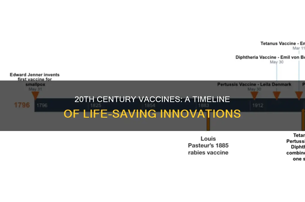 what vaccines were created in the 20th century