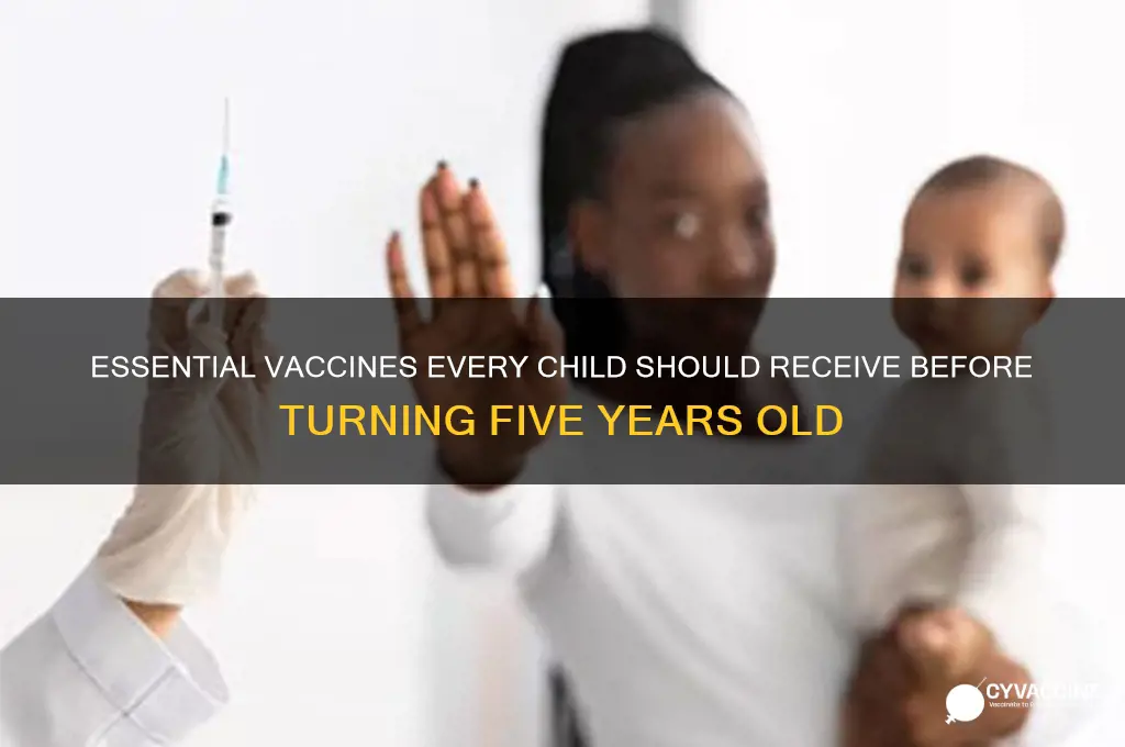 what vaccines you should have by the age of 5