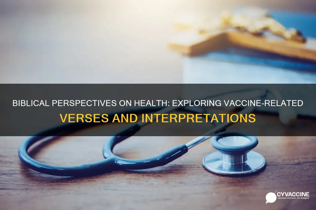 what verses in the bible talk about vaccines