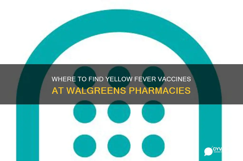 what walgreen pharmacies carry the yellow fever vaccine