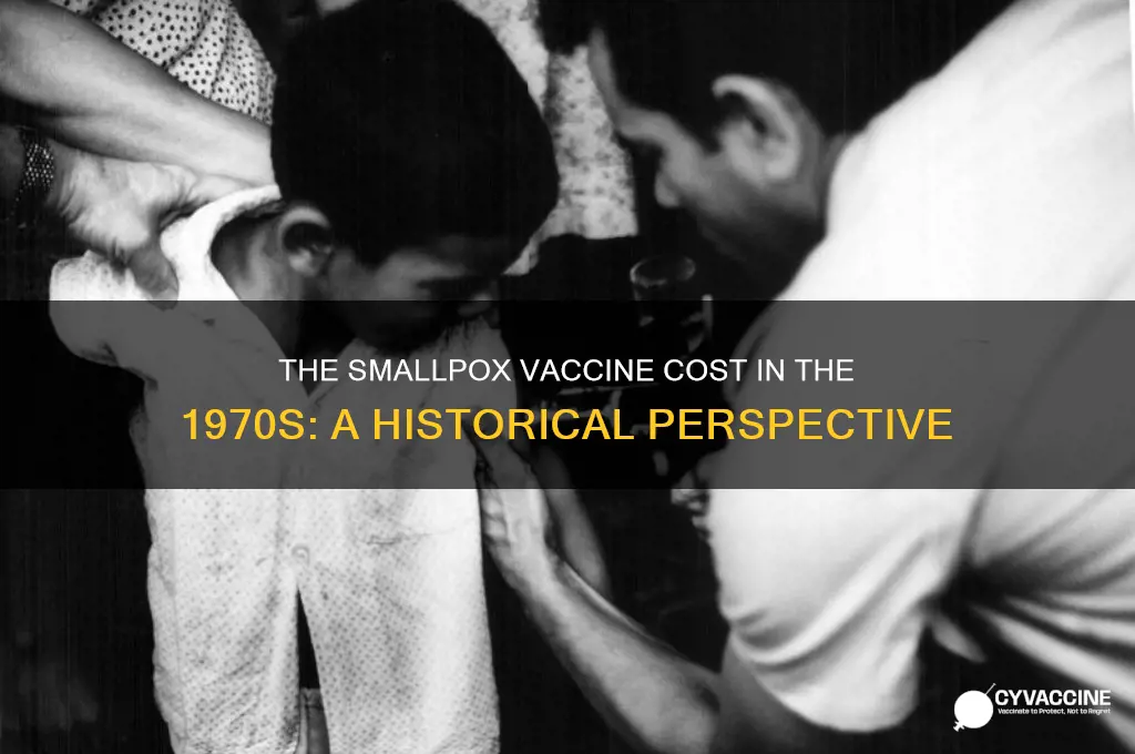 what was the cost of the smallpox vaccine in 19070s