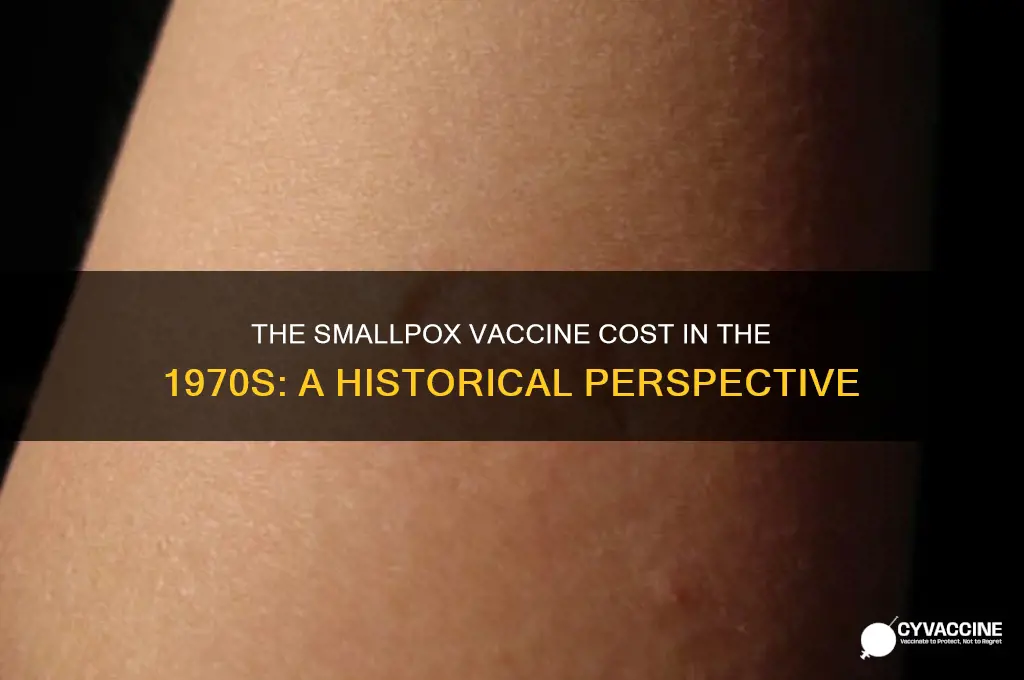 what was the cost of the smallpox vaccine in 1970s