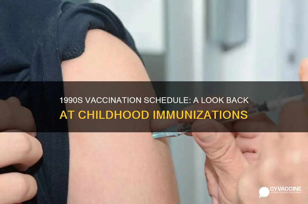 what was the recommended vaccination schedule of the 1990a