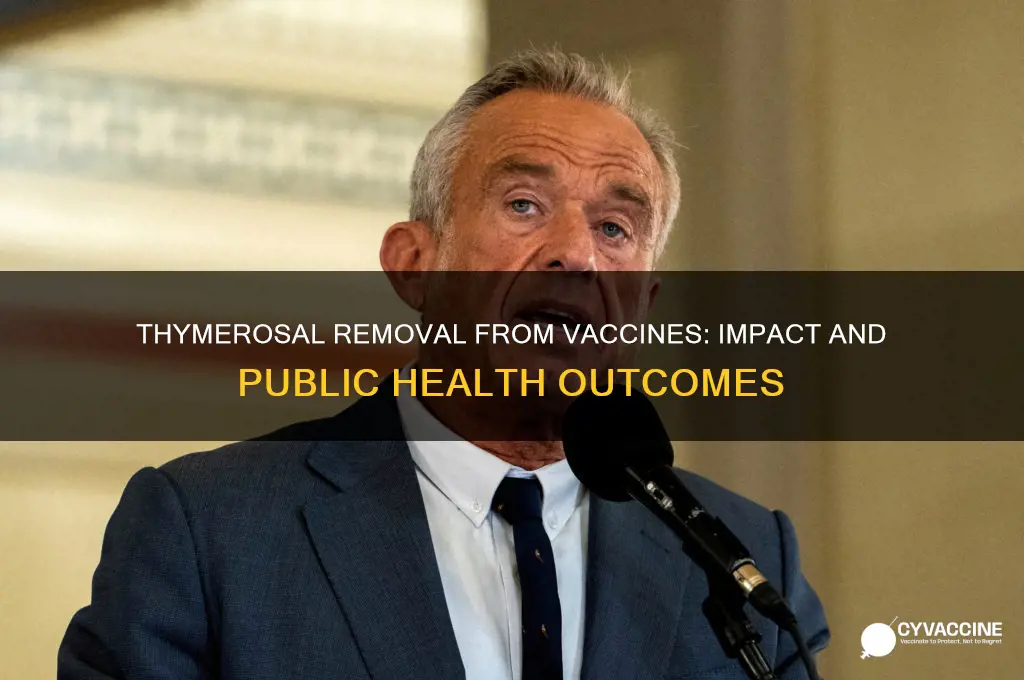 what was the result of removing thymerosal from vaccines