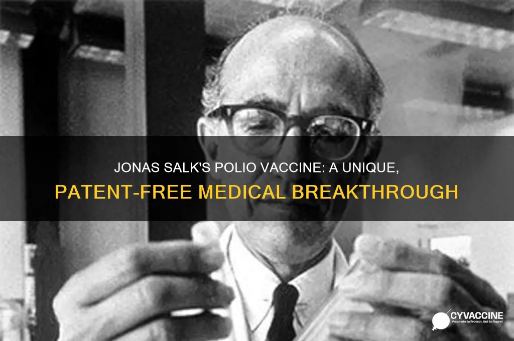 what was unique about jonas salk