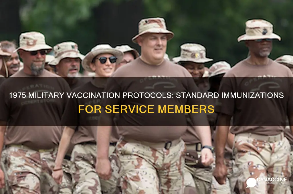 what were the standard military vaccination in 1975