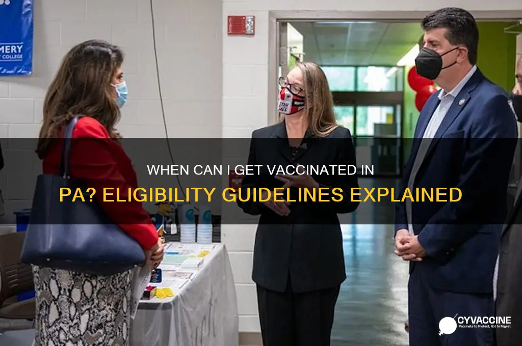 when am i eligible for the vaccine pa