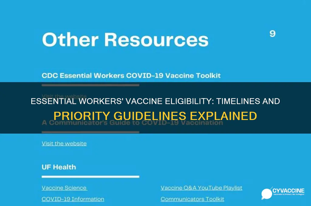 when are essential workers eligible for the vaccine