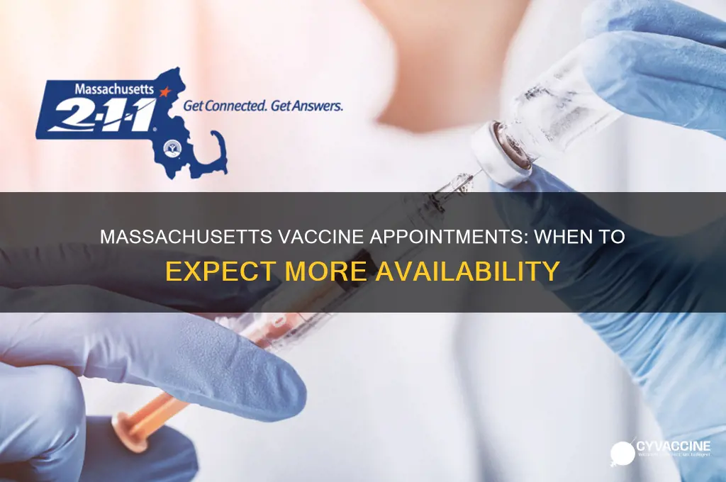 when are more vaccine appointments available in massachusetts