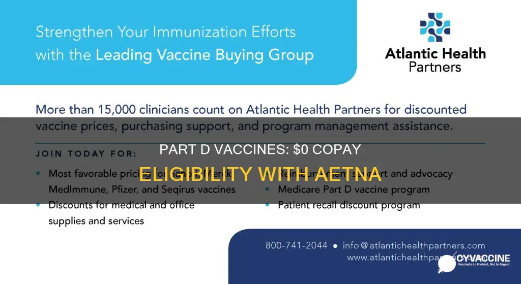 when are part d vaccines eligible for $0 copay aetna