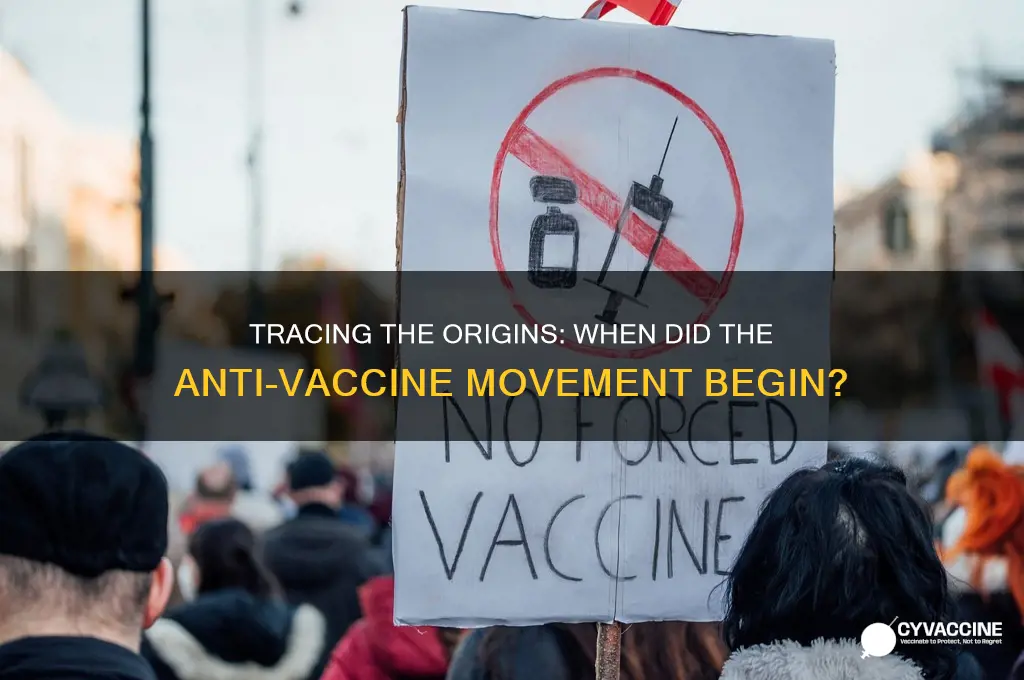 when did anti vaccine movement start