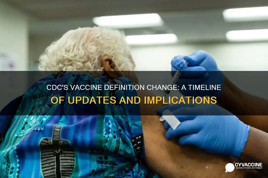 when did cdc change the definition of vaccine