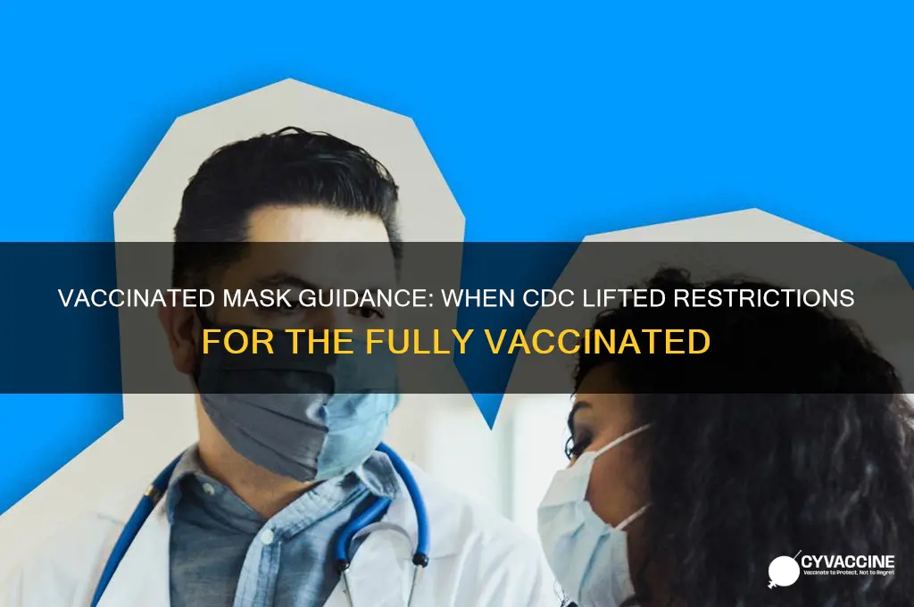 when did cdc say no masks for vaccinated