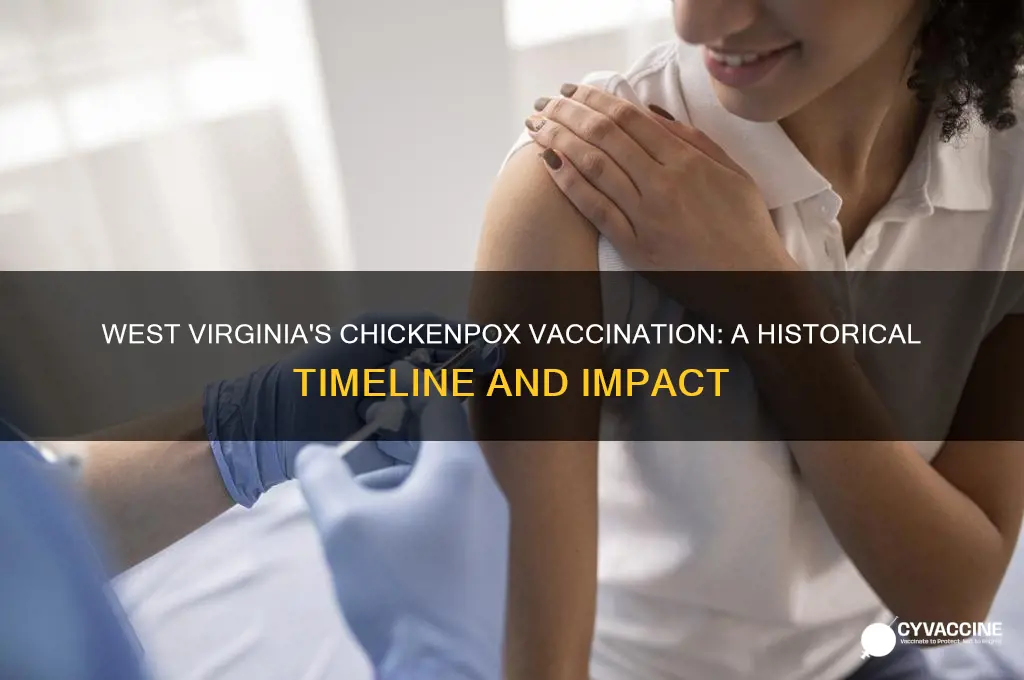 when did chickenpox vaccination start in west virginia