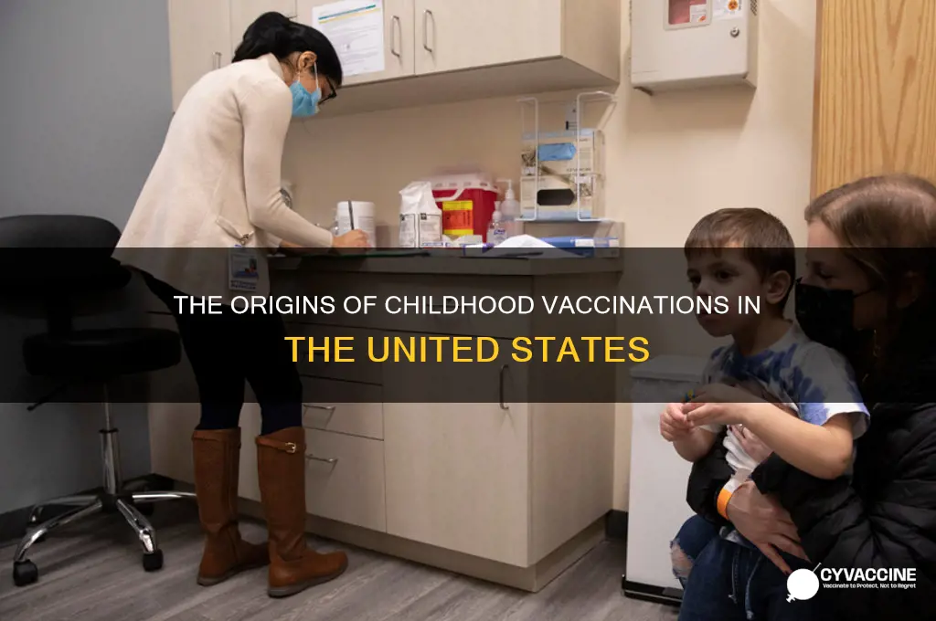 when did childhood vaccinations start in the us