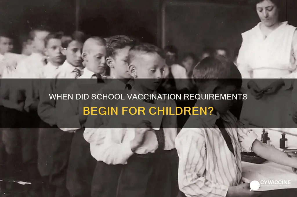 when did children have to be vaccinated for scool